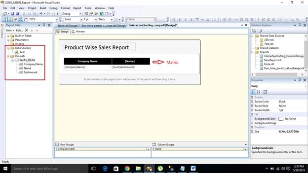SSRS Interactive Sorting