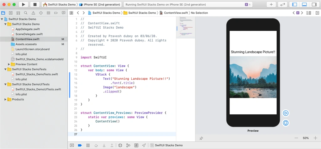 Stacks - HStack, VStack And ZStack In SwiftUI