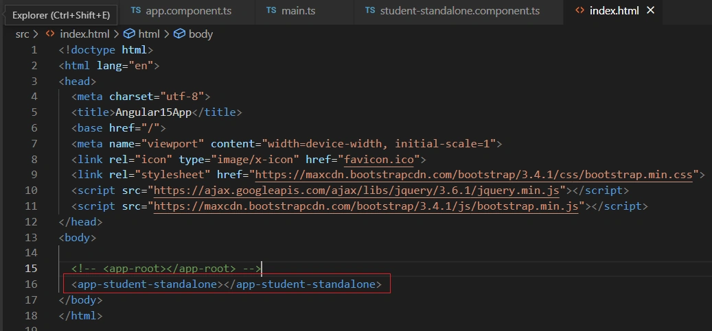 Standalone Component in Angular 15