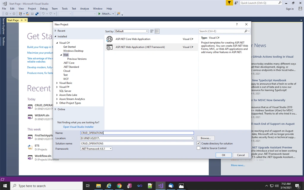 Static CRUD Operation In C#