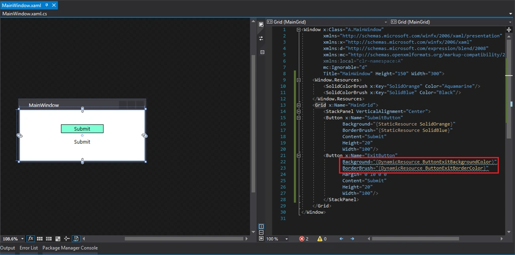 Static And Dynamic Resources In WPF