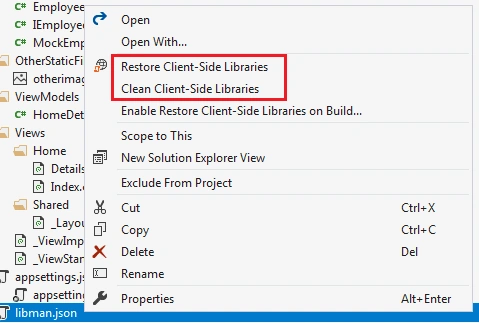 Restore Client-Side Libraries