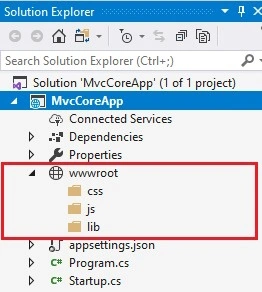 Solution explorer