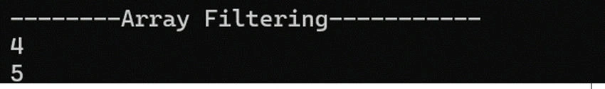 Array Filtering