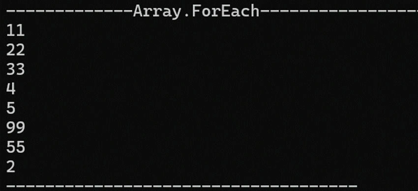 Array.ForEach