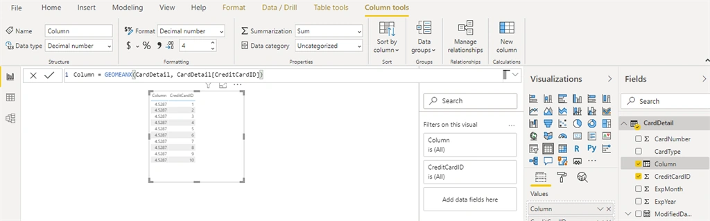 Statistical Functions in Power BI
