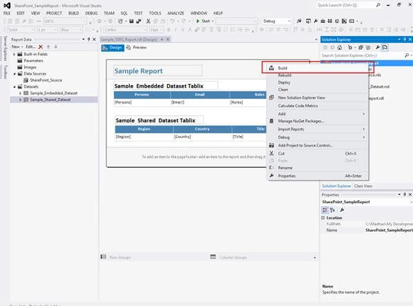 Deploy Bulk SSRS Reports In SharePoint From BIDS Or SSDT
