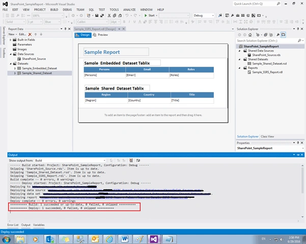 Deploy Bulk SSRS Reports In SharePoint From BIDS Or SSDT