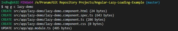Lazy Loading in an Angular Project