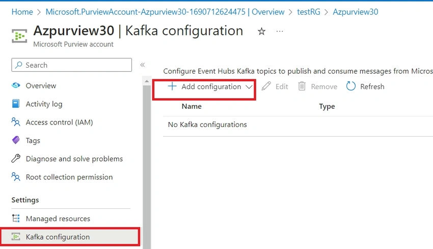 Kafka Configurtaion