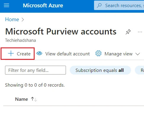 Microsoft Purview account