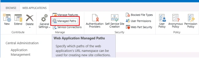 Managed path