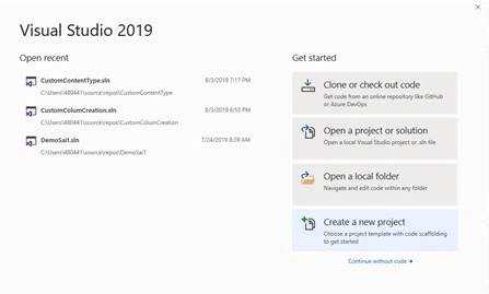 Steps To Create Content Type Using Visual Studio