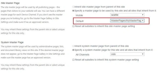 MasterPages 