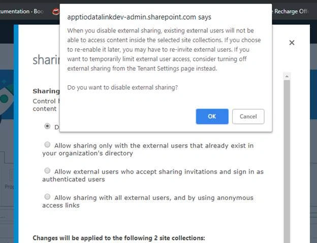 Alert message