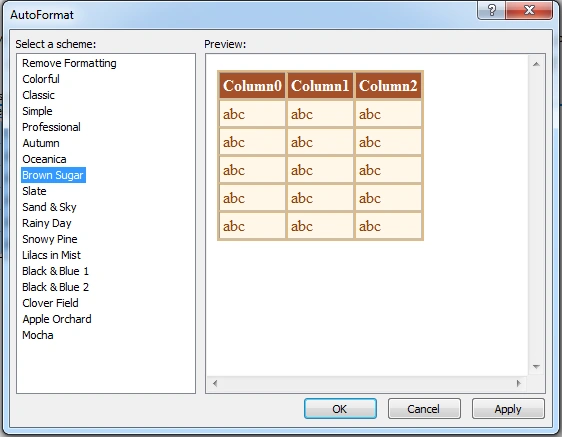 autoformat