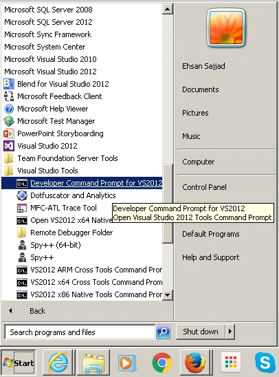  Developer Command Prompt