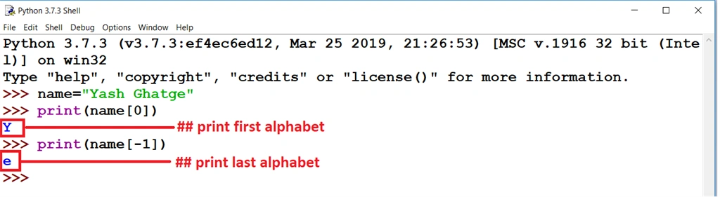 Accessing String