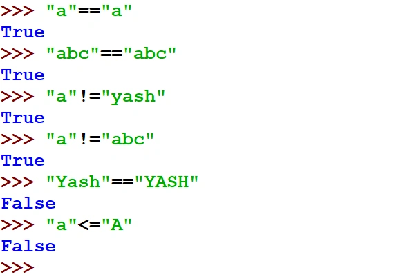 Comparison Operator