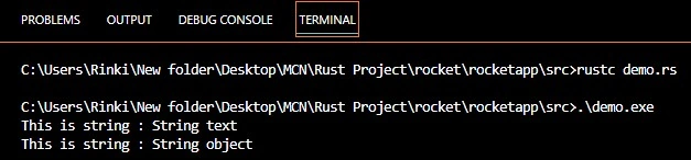 string in rust