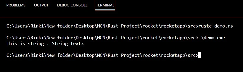string in rust