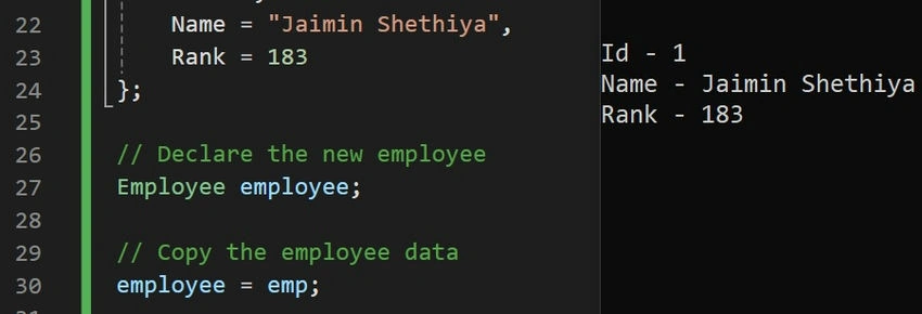 Copy Structure