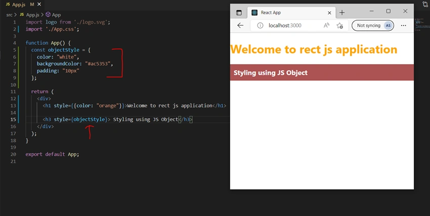 Styling React js application
