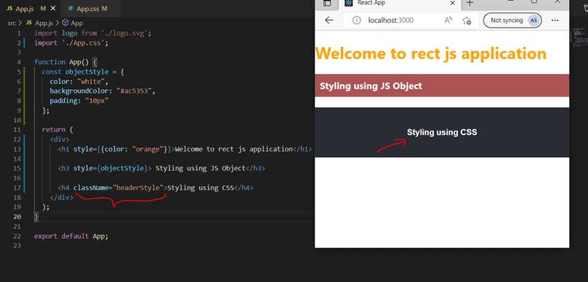 Styling React js application