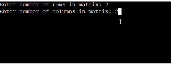 Two dimensions Matrix Subtraction