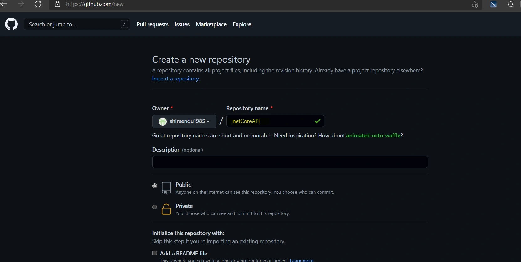 Create GIT repository