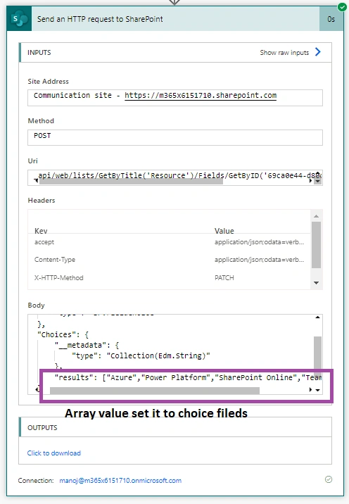 Sync SharePoint Online Choice Column with Azure DevOps