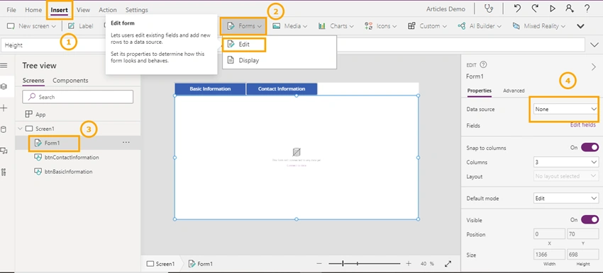 How To Create Tabs In PowerApps