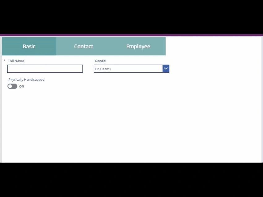 How to create Tabs in PowerApps