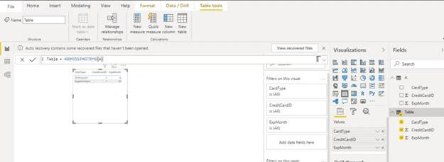 Table Manipulation Function In Power BI
