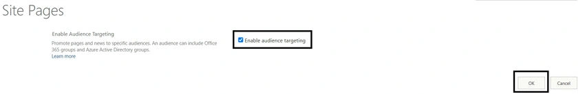 Enable Audience Targeting