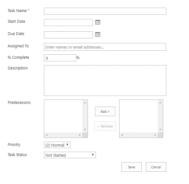 Task List in SharePoint