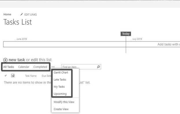Task List in SharePoint