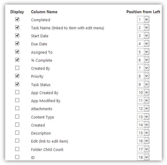 list