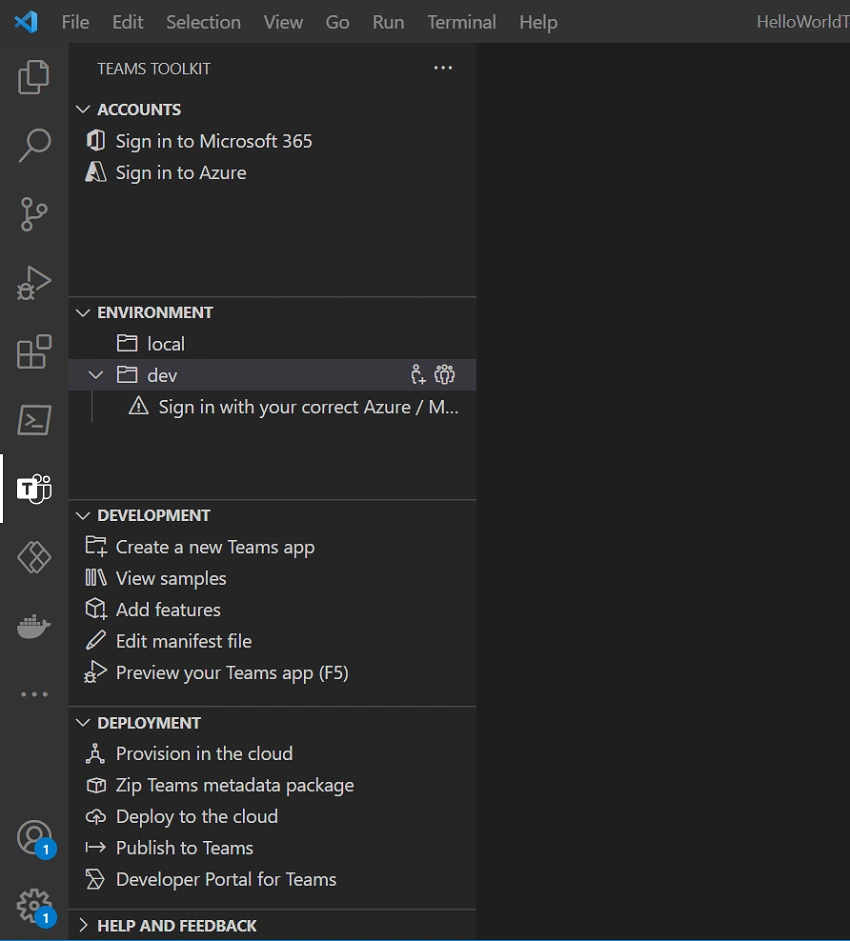 Teams Toolkit for Creating Microsoft Teams Tab