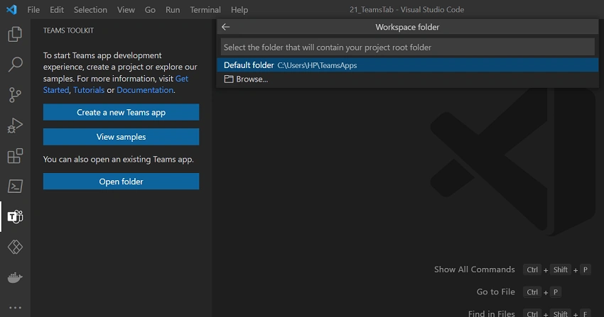 Teams Toolkit for Creating Microsoft Teams Tab