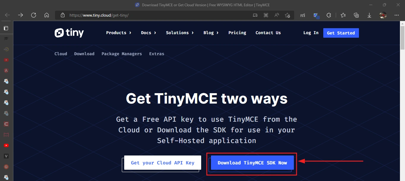 Download tinymce sdk image