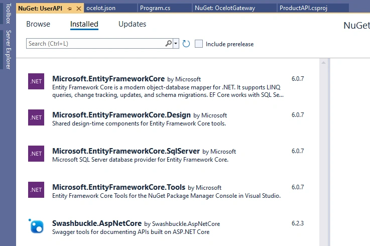 Microservices with Ocelot Gateway Using .NET Core 6 API And Angular 14