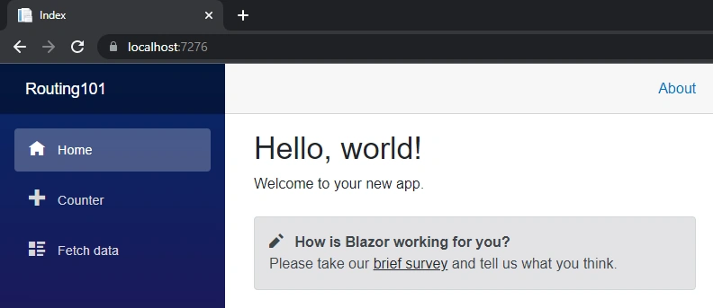 Routing 101 in Blazor