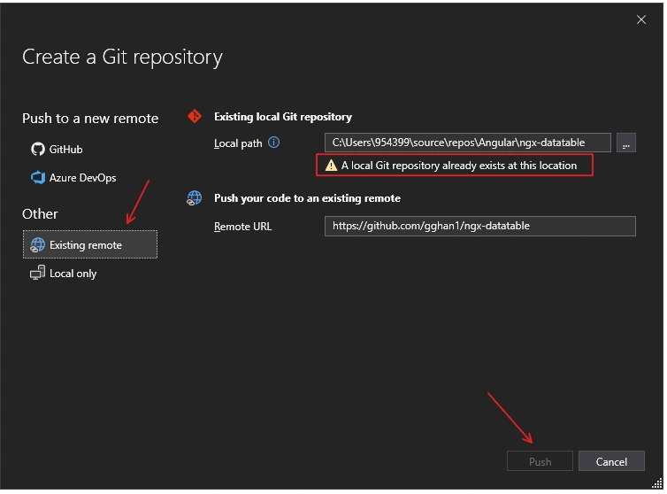 Create a Git Hub Repository from Visual Studio