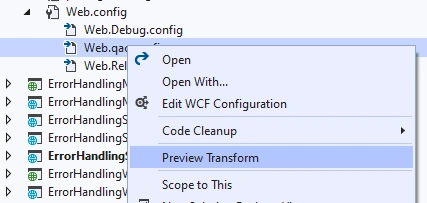 Configuration Transformation (1): Web.Config