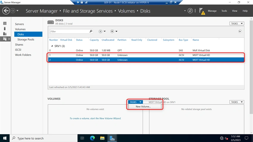 Install And Configure Two Node Failover Cluster