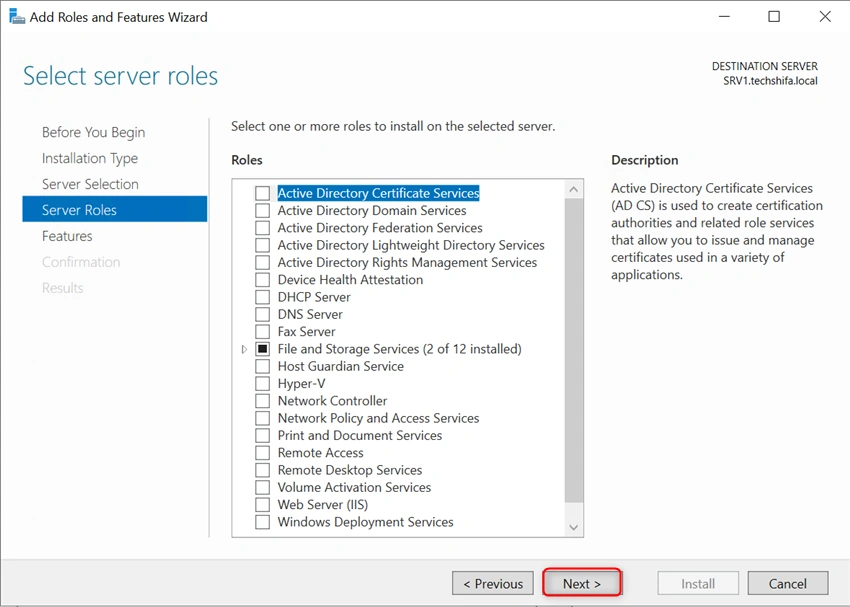 Install And Configure Two Node Failover Cluster