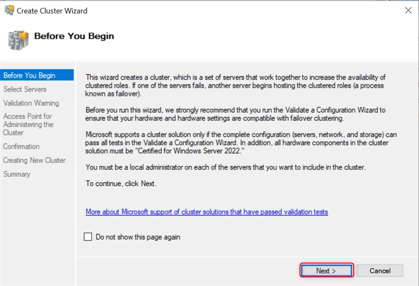 Install And Configure Two Node Failover Cluster