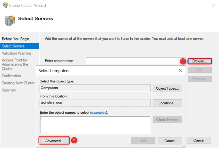 Install And Configure Two Node Failover Cluster