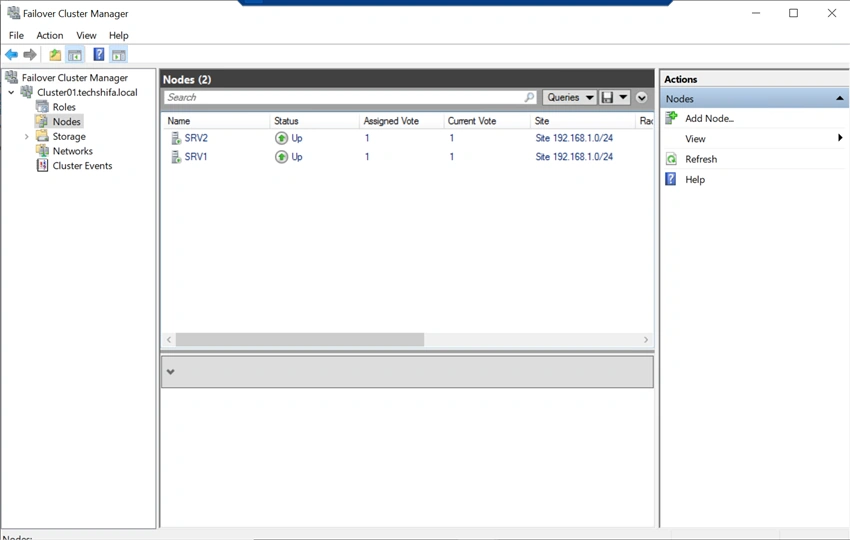 Install And Configure Two Node Failover Cluster